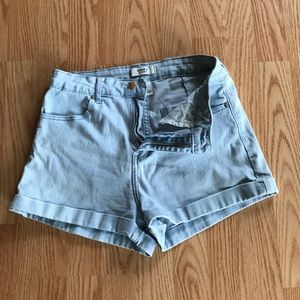 High Rise Denim Shorts